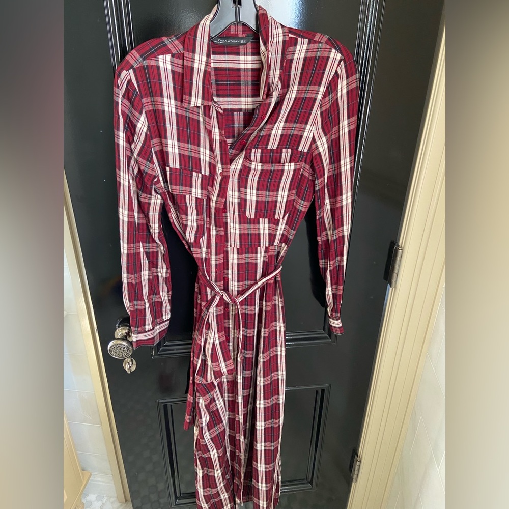 Zara flannel dress